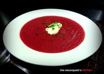 Roasted Beetroot Soup with Crème Fraîche